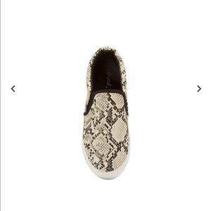 Qupid Snakeskin Slip On Shoes